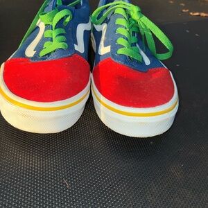 Vans Kids Sneakers in Red, Blue, and Green